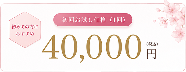 初回お試し価格 1回 40,000円 税込